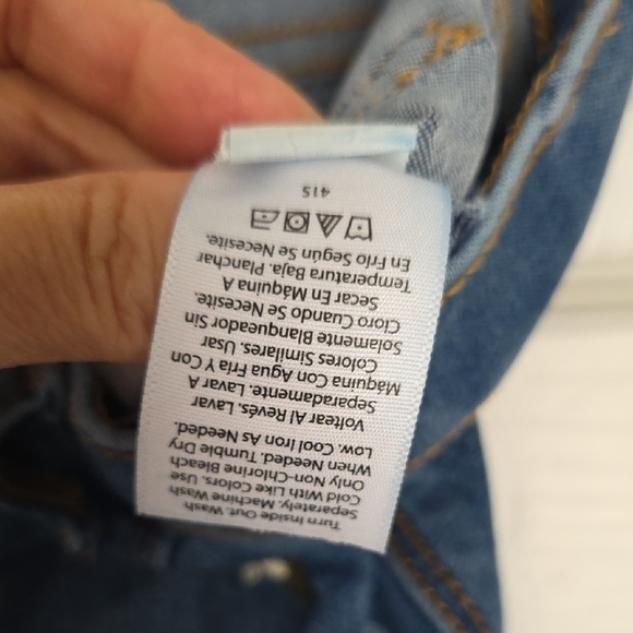 Wonder Nation Blue Kids Jeans with Pink Floral Embroidery - Picture 7 of 10